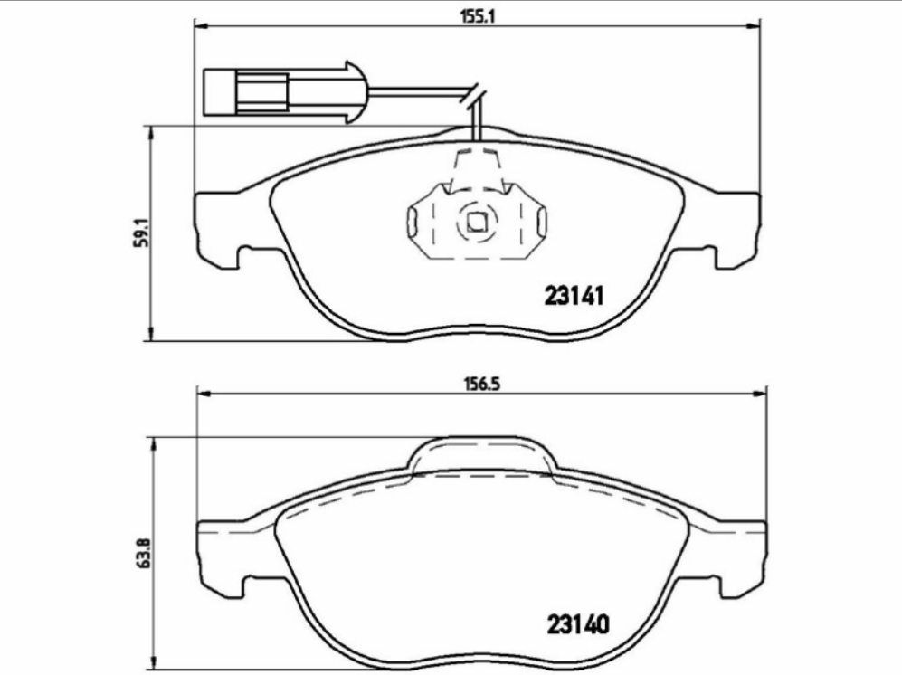 Serie Patt.Freno Brembo Ant.Alfa 147