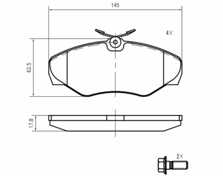 Pattini Freno Marrone Ant.Trafic