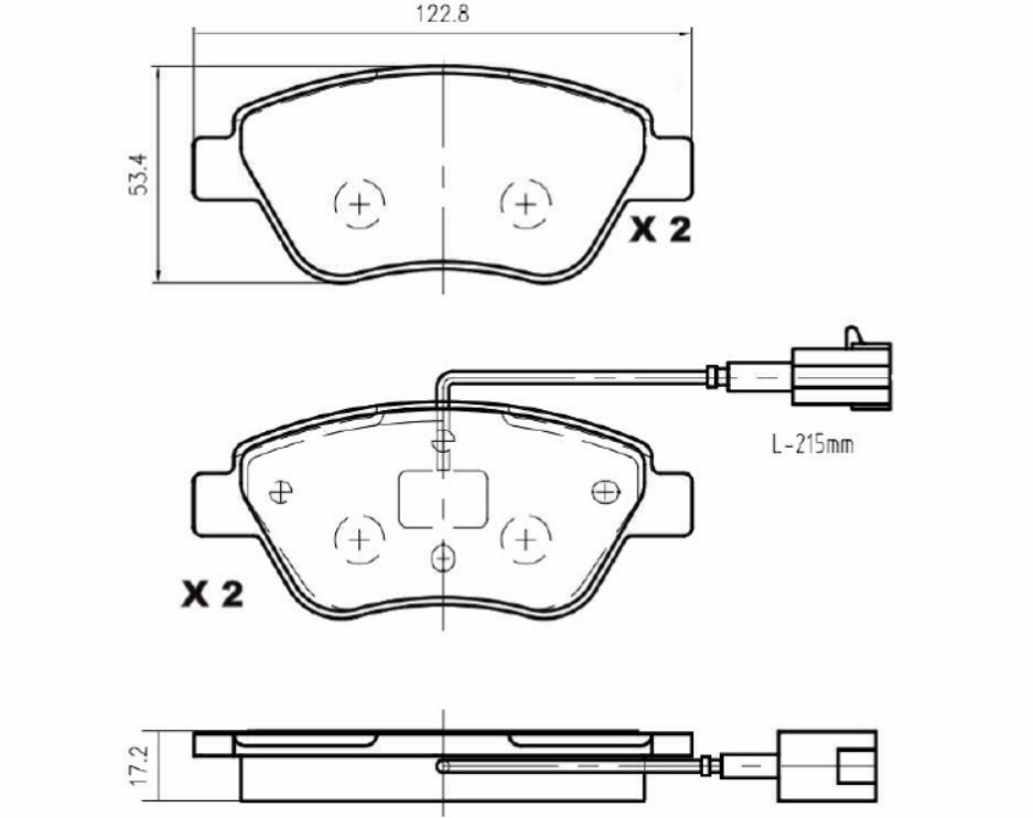 Pattini Freno Brembo Ant. Stilo BZ.1200/1600 16V Un Sensore