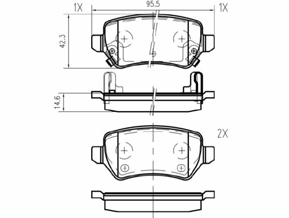 Patt.Freno Marrone Post. Opel Astra G