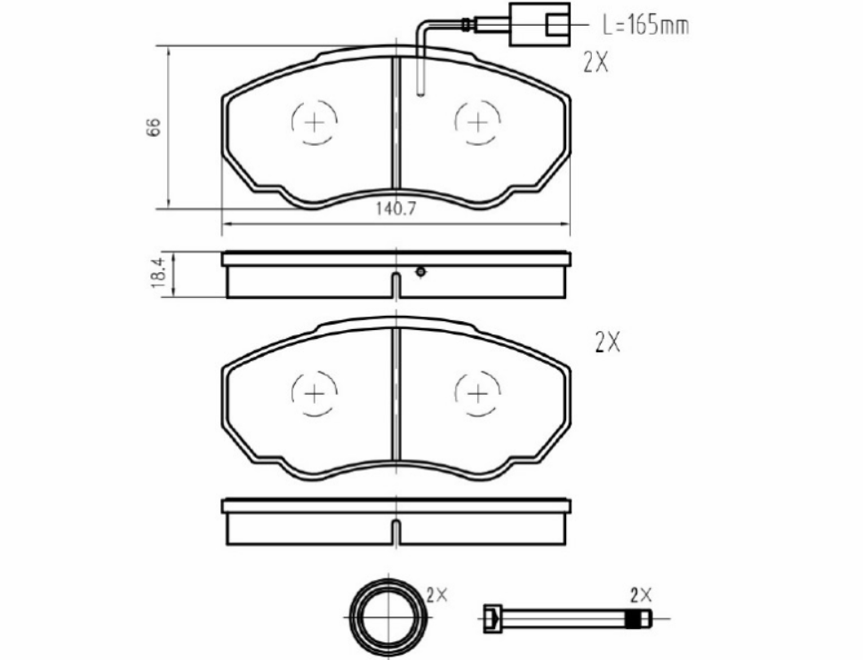 Pattini Freno Marrone Ant.Fiat Ducato 2001