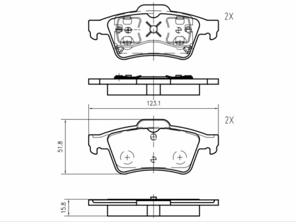 Pattini Freno Marrone Post Ford Focus '06
