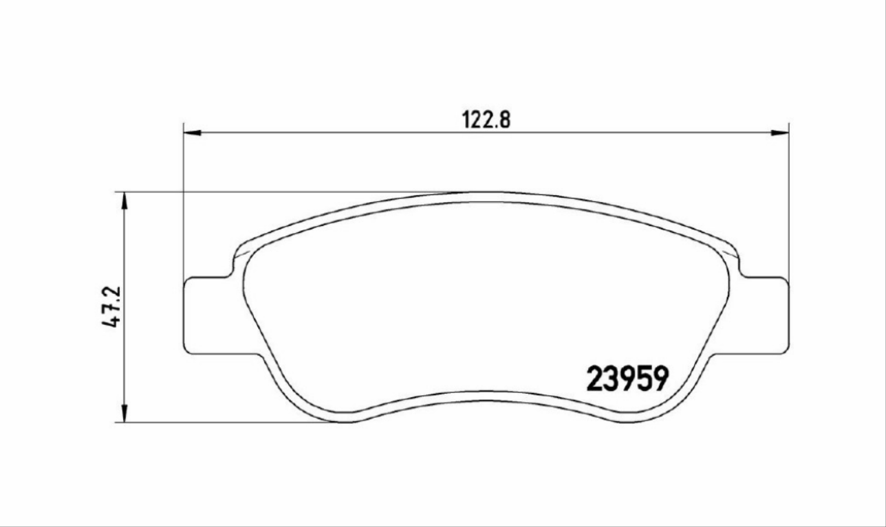 Patt.Freno Ant. Marrone Citroen C1 PEG.107 Toy Aygo