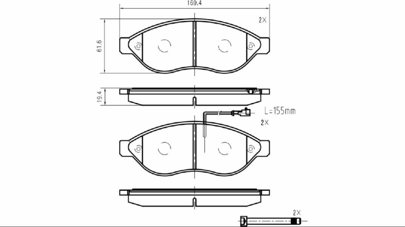 Pattini Freno Ant. Marrone Ducato Boxer