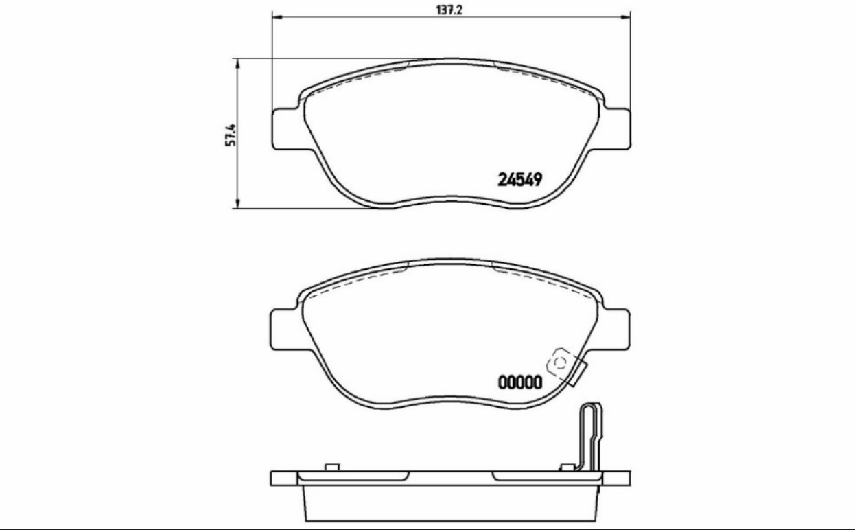 Pattini Freno Ant Marrone Fiat