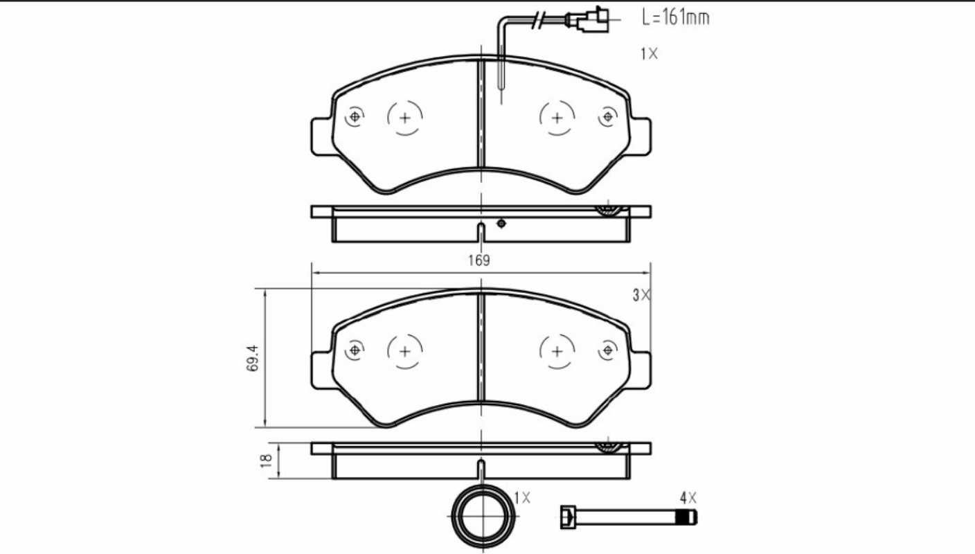 Sr.Patt. Freno Marrone Ant. Ducato 08->