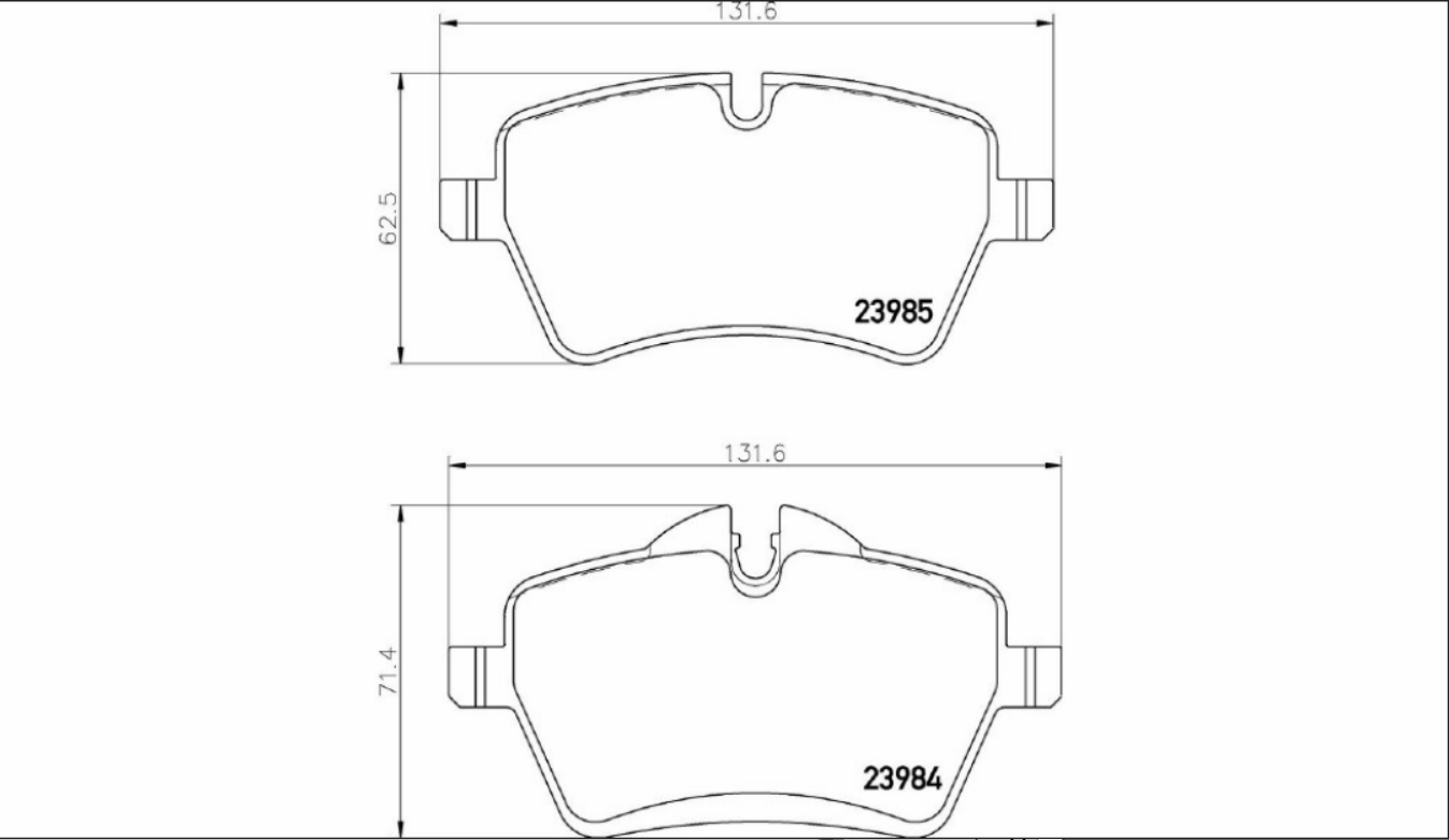 Sr.Patt. Freno Ant. Marrone Mini Cooper 1.6