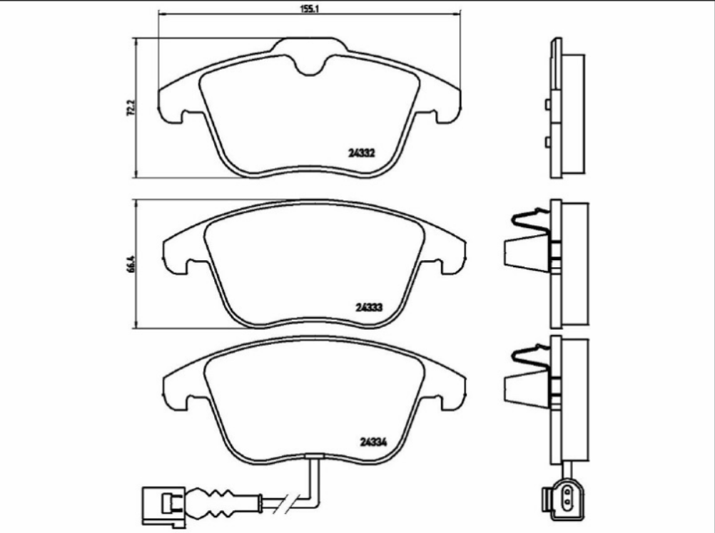 SR.Patt. Freno Marrone Ant. Tiguan