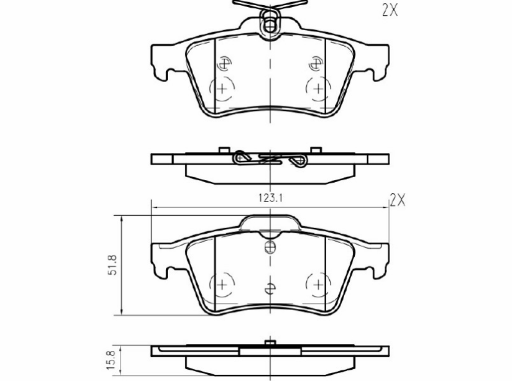 Pattini Freno Marrone C-Max 2012 POST
