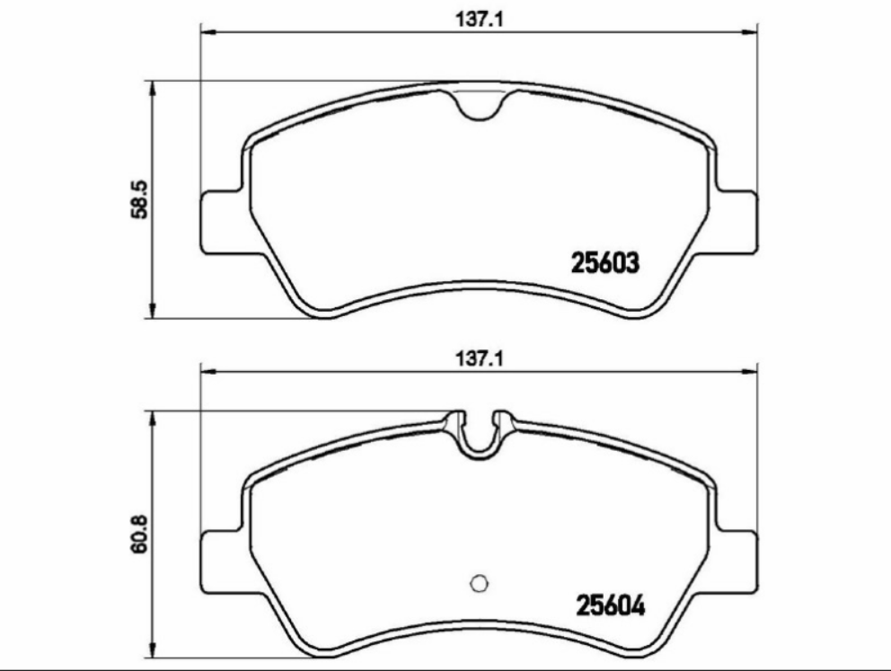 Pastiglia Freno Ant. Marrone Ford TRANSIT Custom 12>