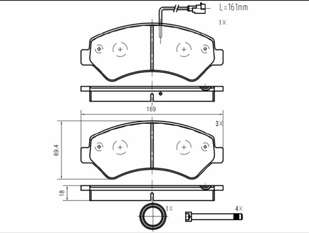 Pattini Freno Ant Marrone Ducato Boxer