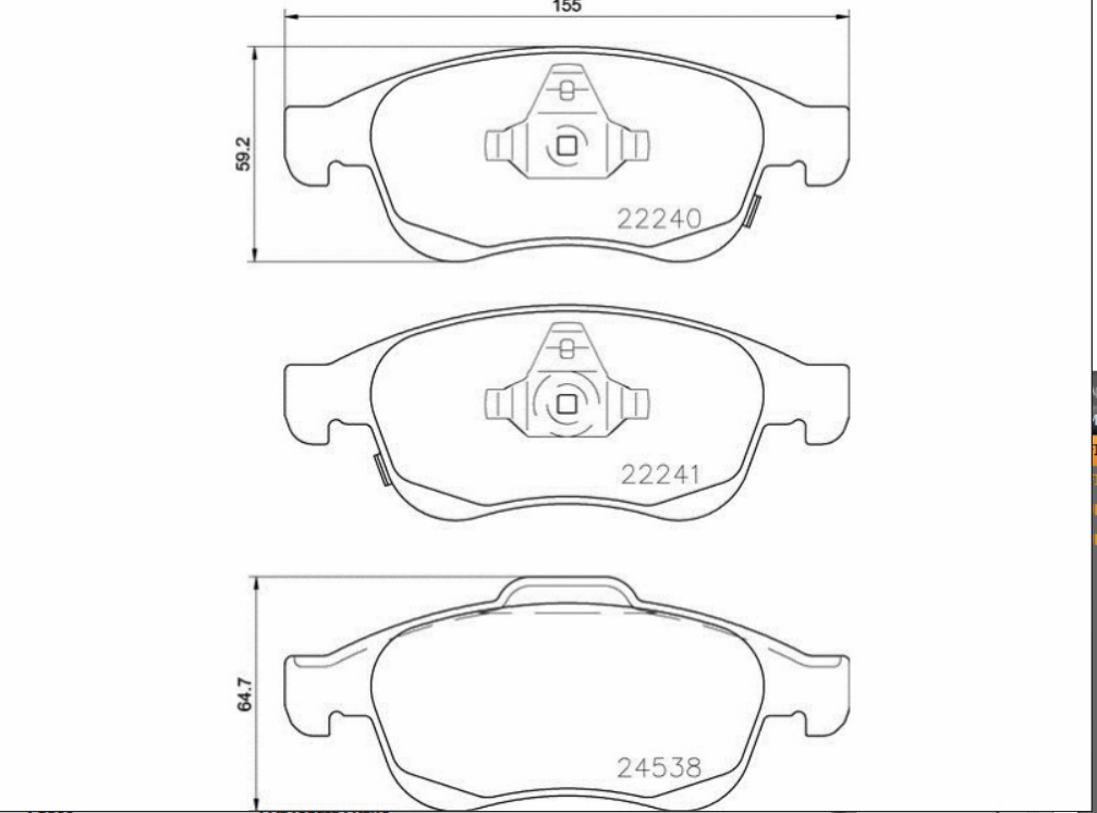 Pattini Freno Ant Marrone 500X