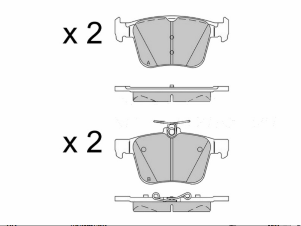 Pattini Freno Post Marrone Audi A3 SPB 2.0 TDI