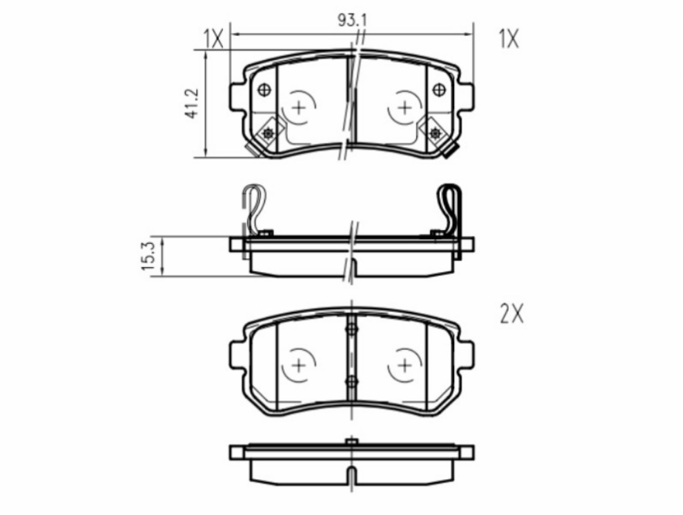 Pattini Freno Marrone Post. KIA RIO 1.5 CRDI