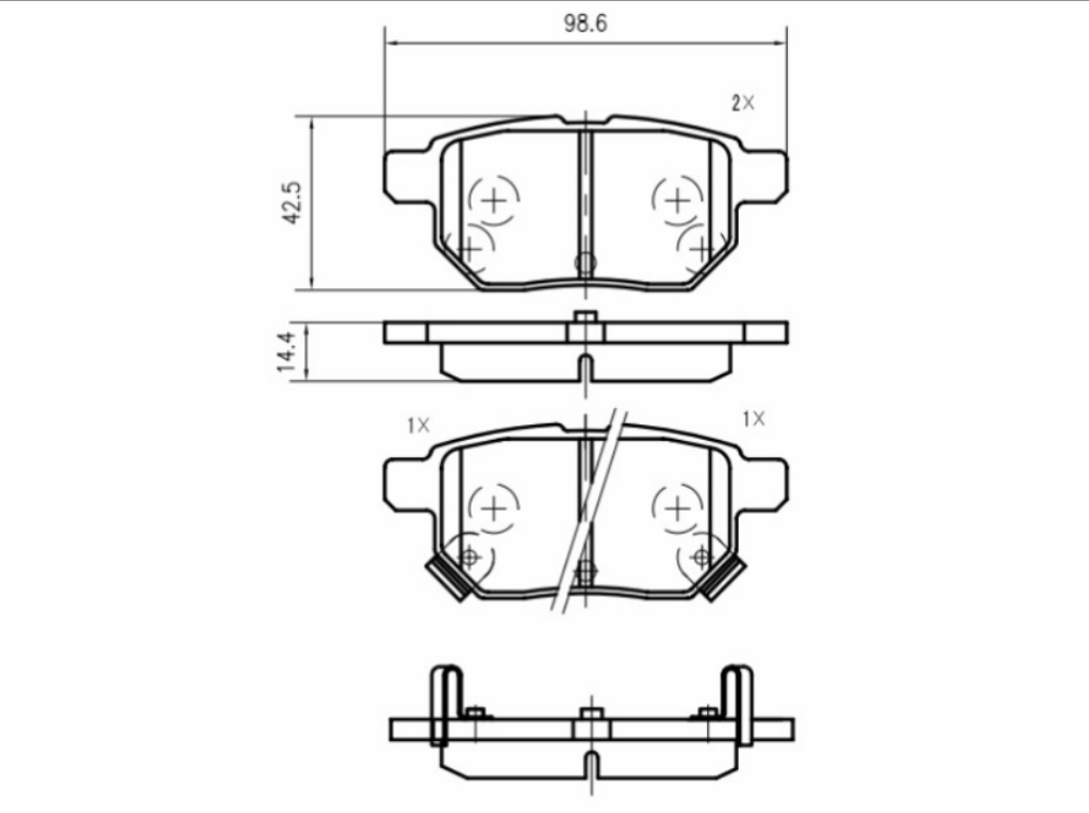PASTIGLIE FRENO POST. MARRONE TOYOTA IQ