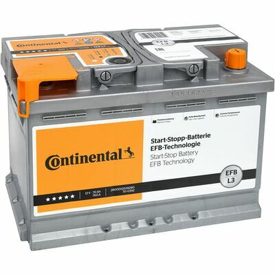 Batteria Continental EFB L3 70AH 760A DX 278X175X190