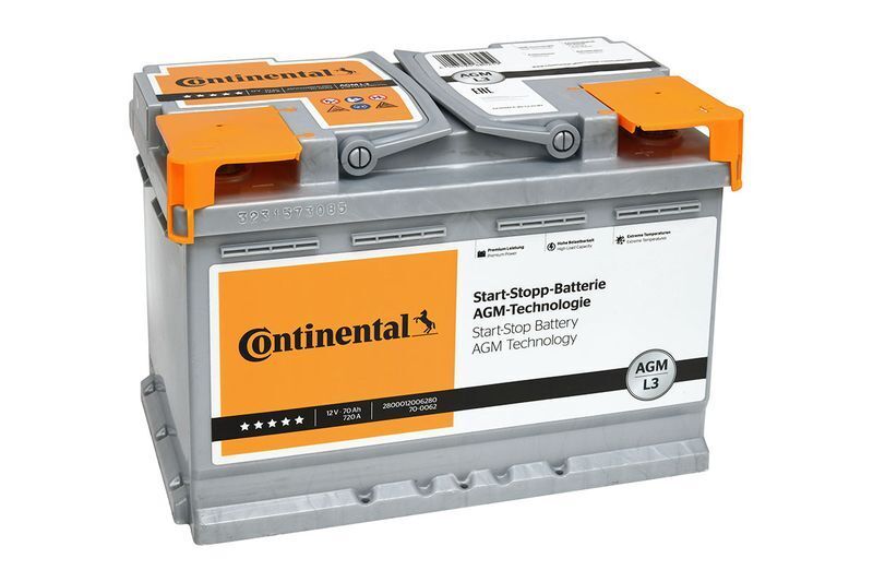 Batteria Continental AGM L3 70AH 720A DX 278X175X190