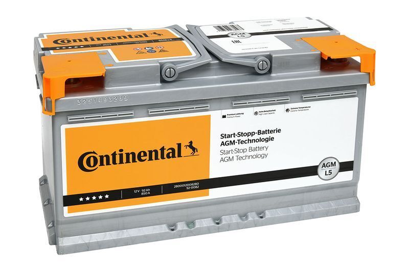 Batteria Continental AGM L5 92AH 850A DX 353X175X190