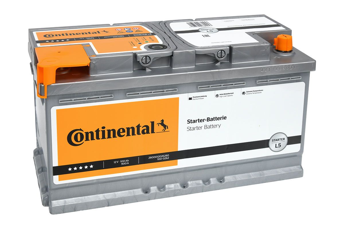 Batteria Continental Starter L5 100AH 900A DX 353X175X190